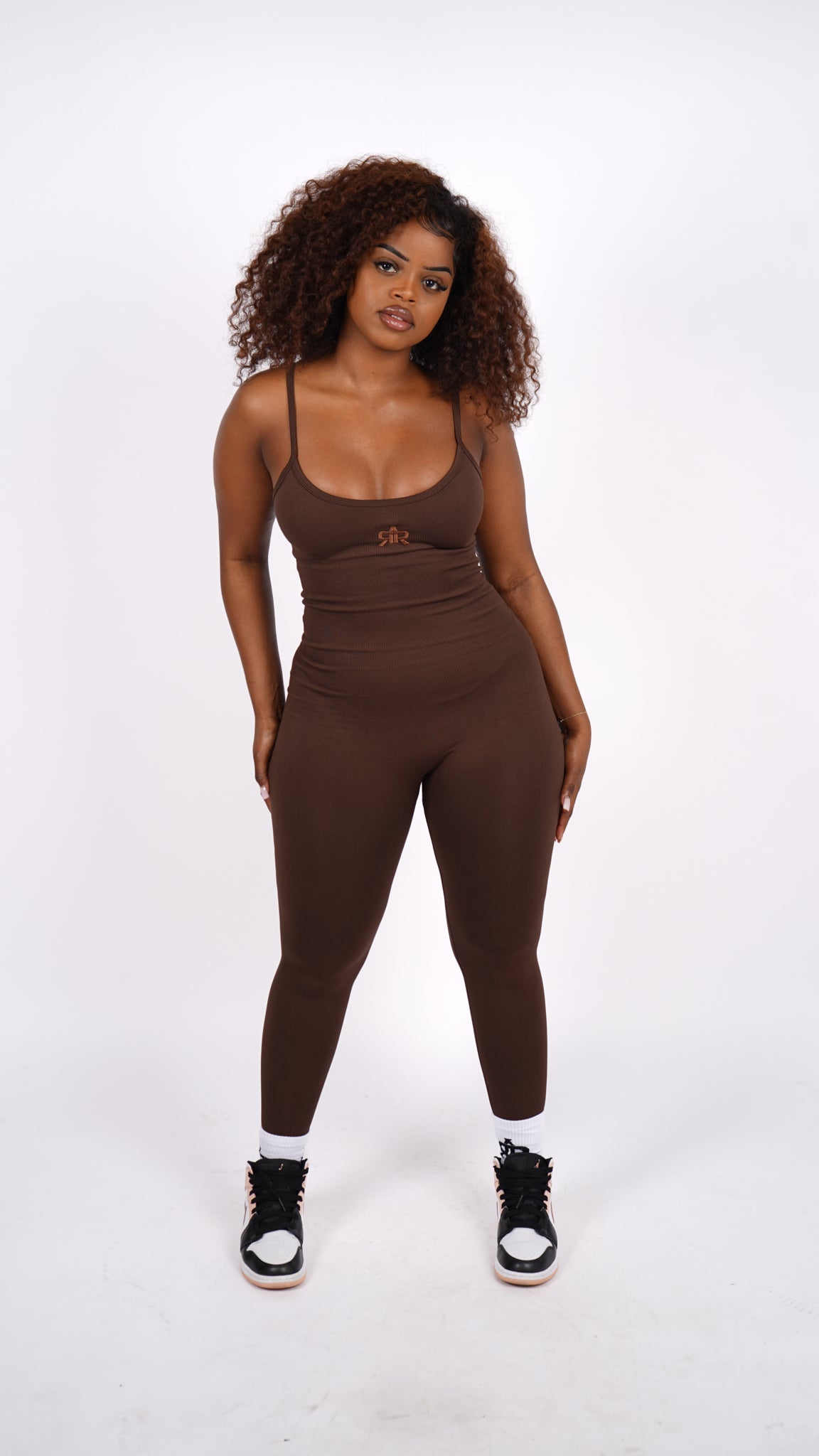 Ribbed Riari Jumpsuit - Choco