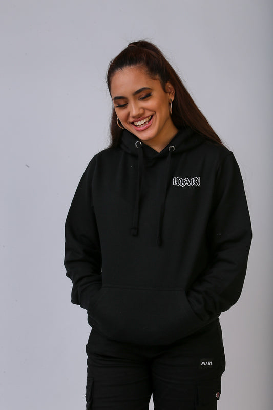 Black Rich Rose Hoodie - Regular Fit