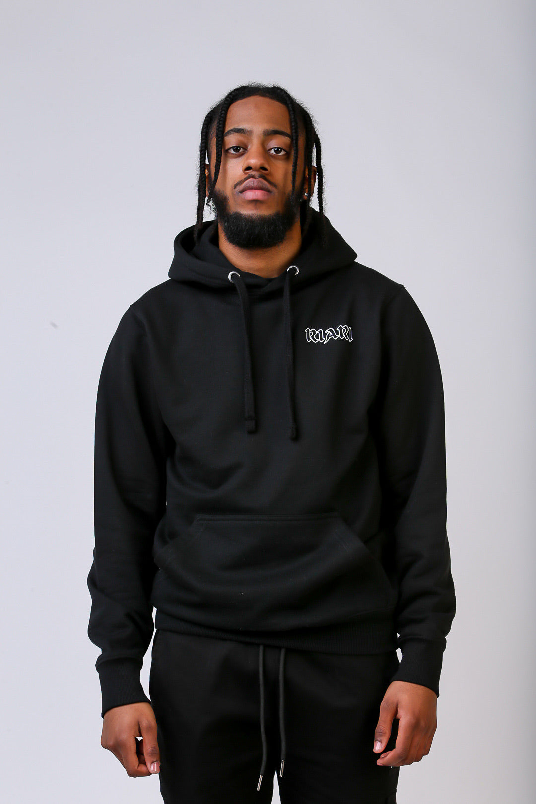 Black Rich Rose Hoodie - Regular Fit