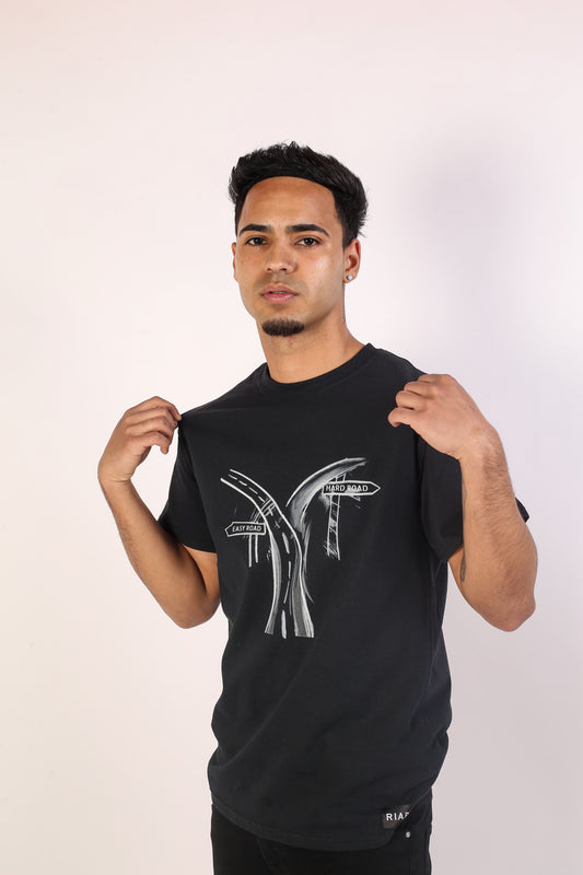Riari Roads Tee - Jet Black