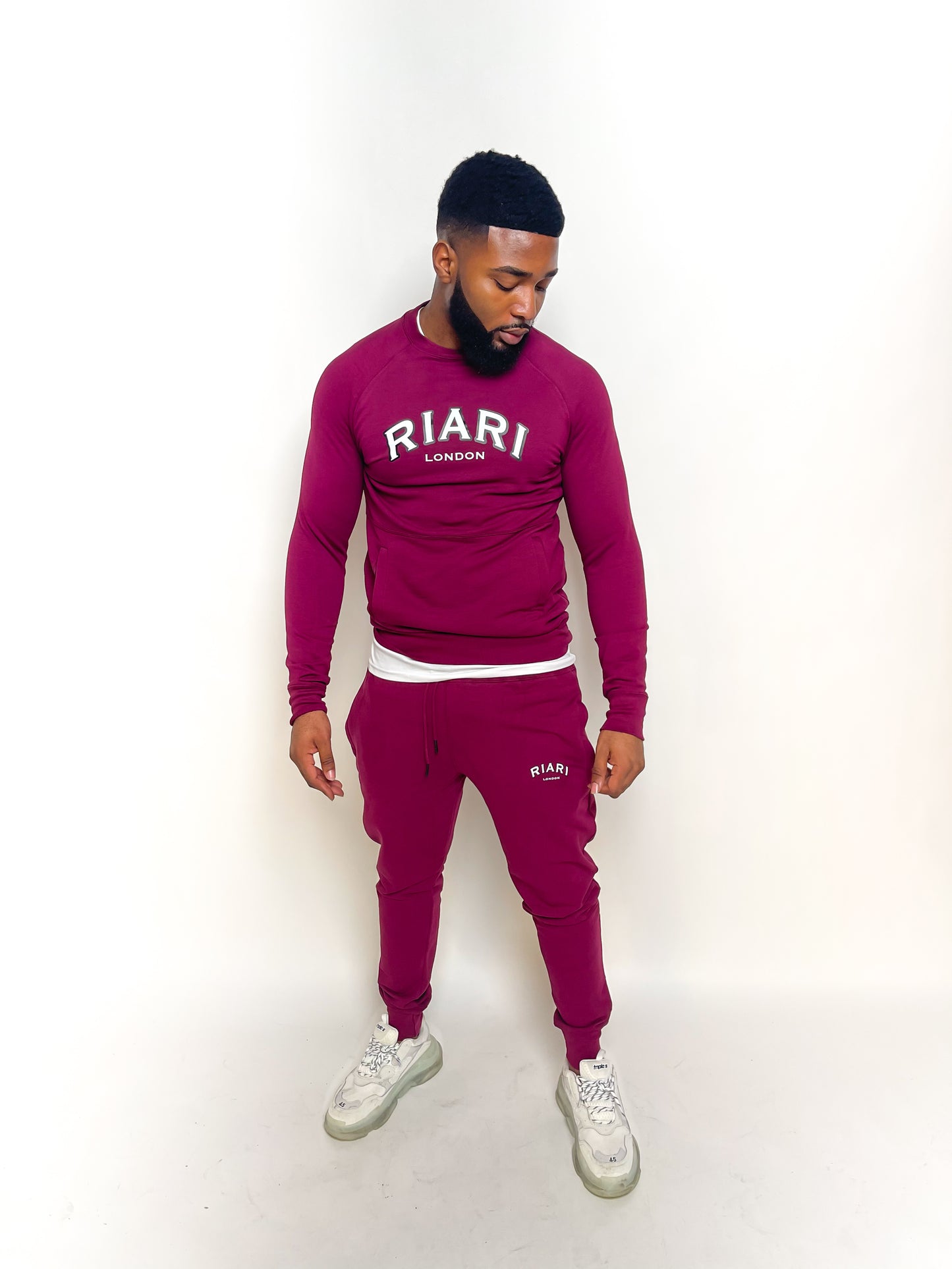 Mens Burgundy Tracksuit
