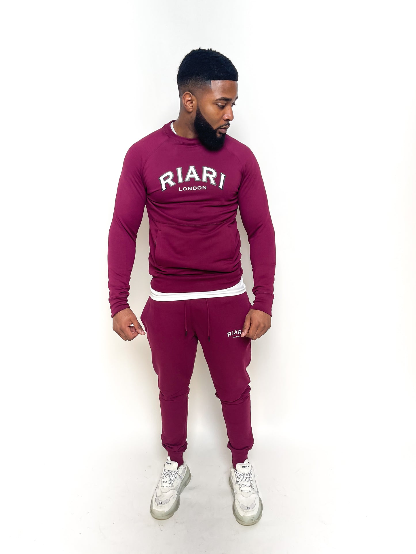 Mens Burgundy Tracksuit