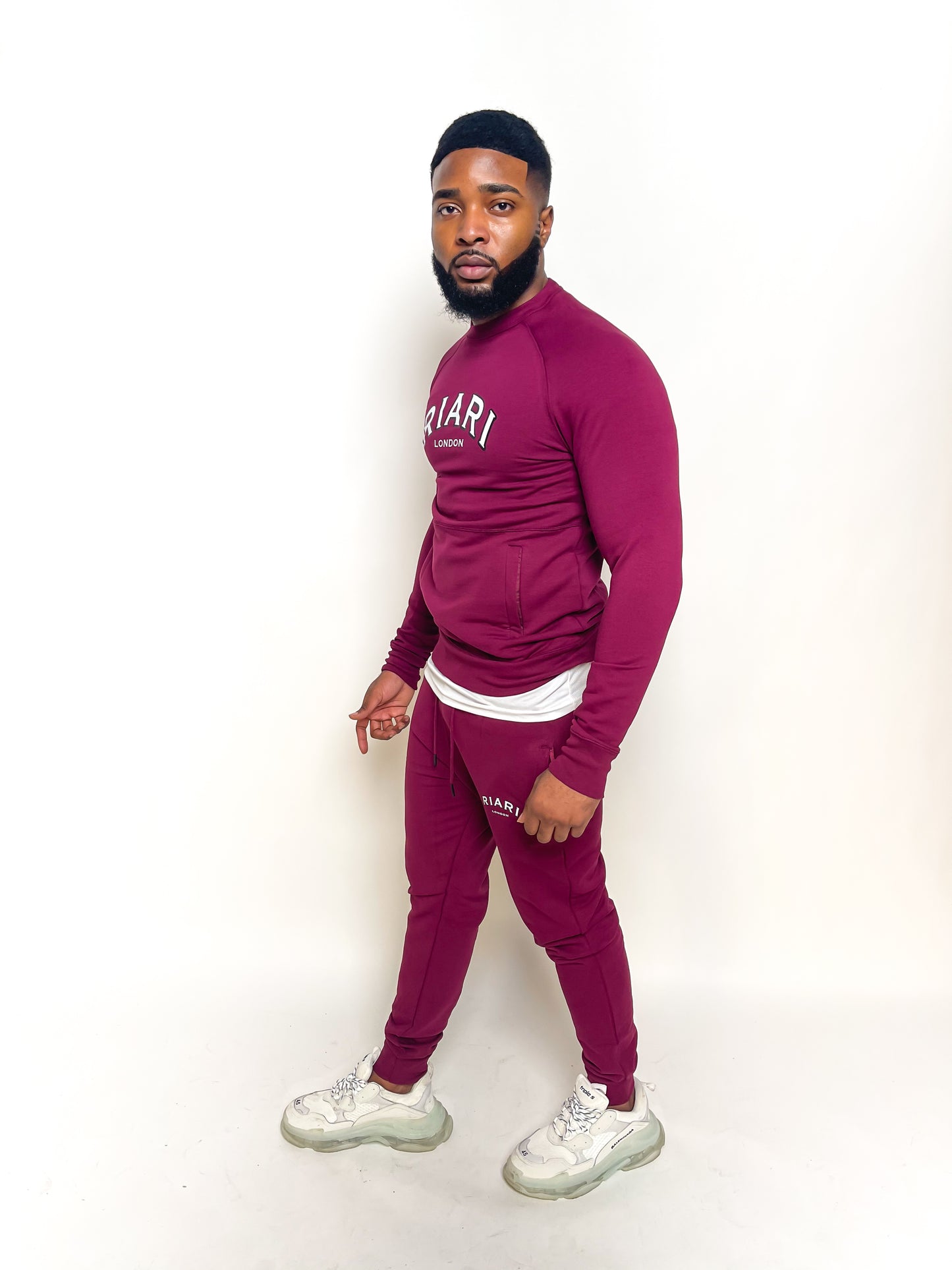Mens Burgundy Tracksuit