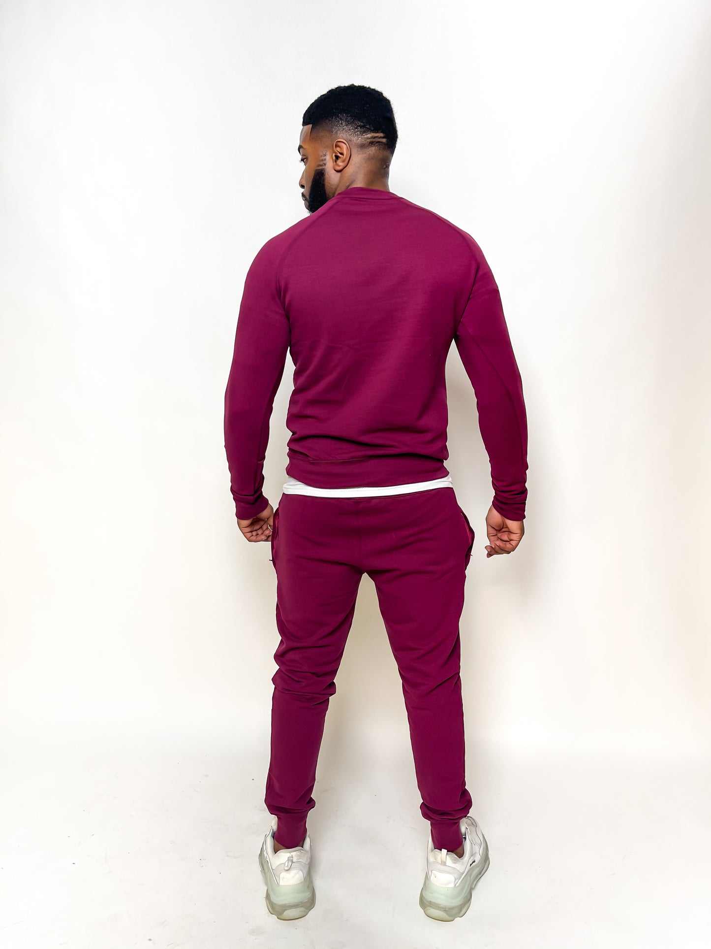 Mens Burgundy Tracksuit