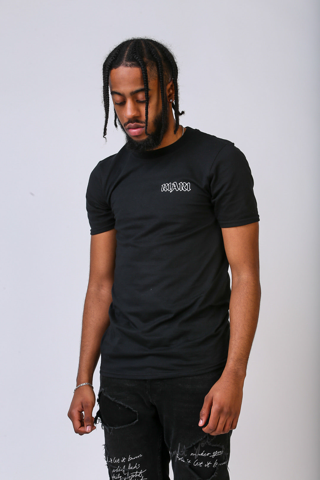 Black Rich Rose Tee
