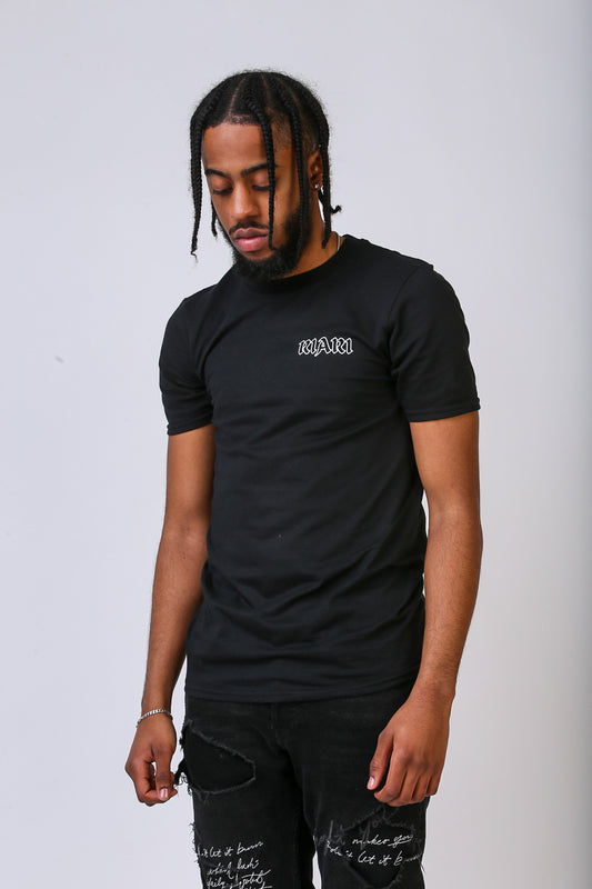 Black Rich Rose Tee