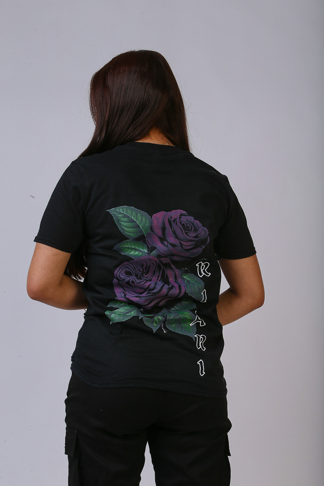Black Rich Rose Tee