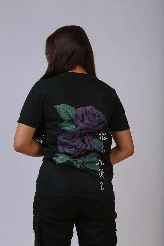 Black Rich Rose Tee